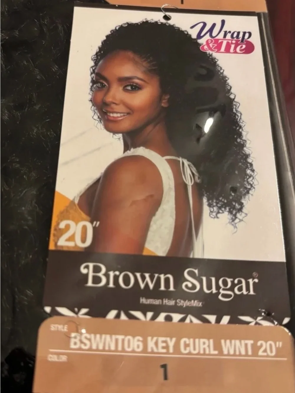 New Unopened Wrap & Tie Brown Sugar Human Hair StyleMix, 20”